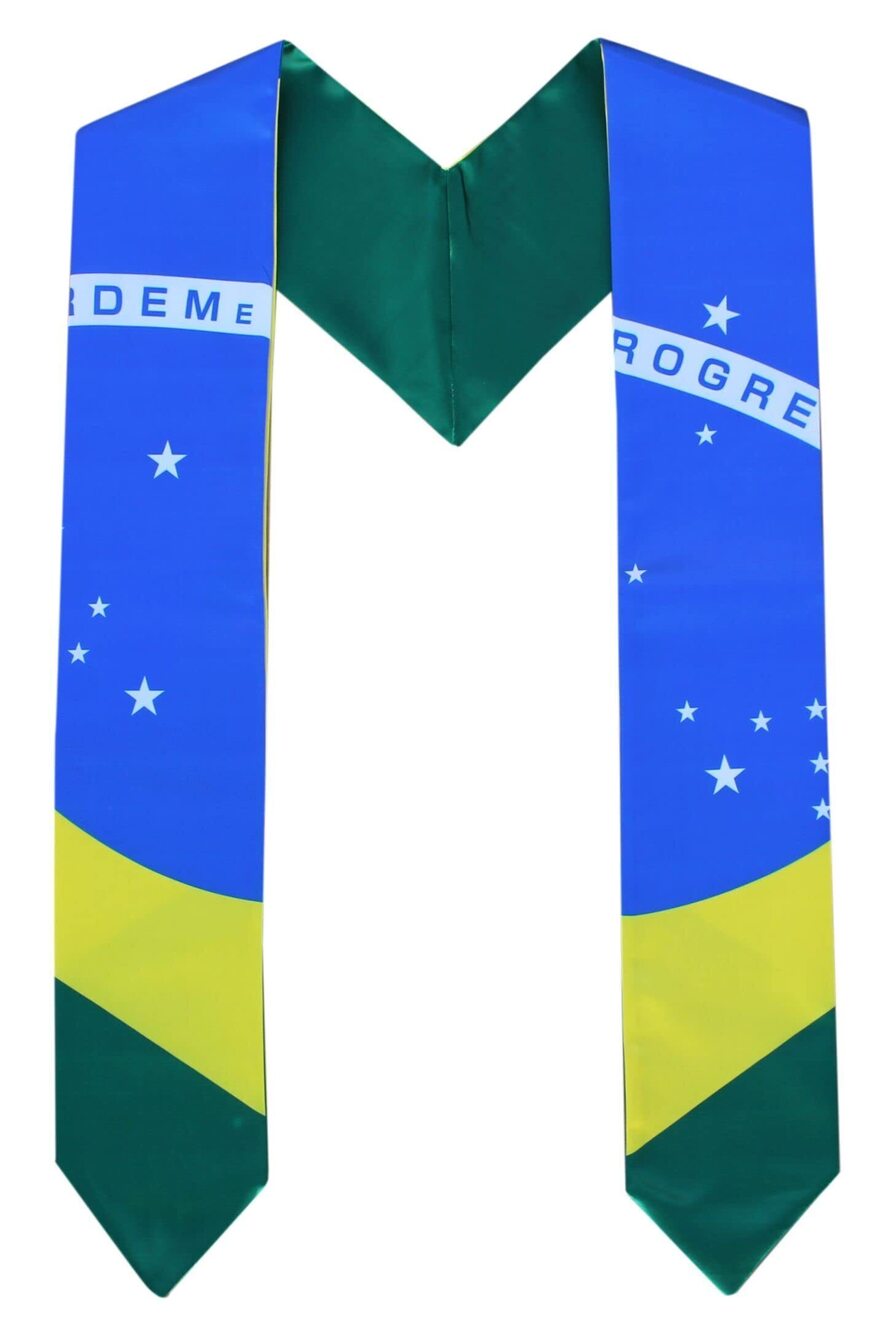 7051 Graduation Country Flag Stole Sash Scarf Graduate Pride Brazil